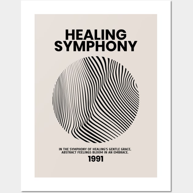 Black and White Minimal Lines - Healing Symphony Wall Art by SallySunday